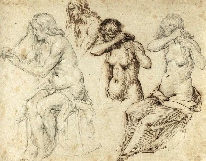 GHEYN, Jacob de II Four Studies of a Woman ds